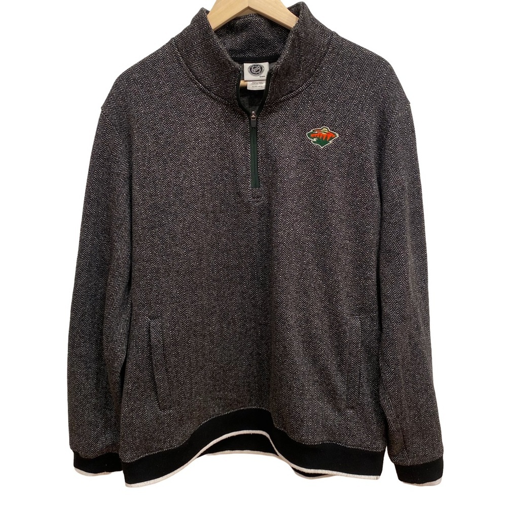 Minnesota Wild NHL 1/4 Zip Jacket Fleece Lined Womens Pockets